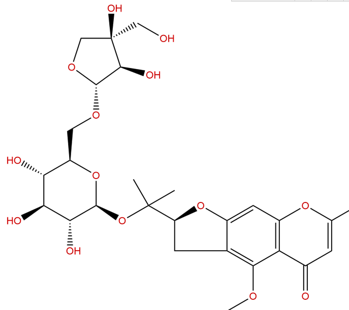 5-O-甲基维斯阿米醇-4'-O-β-D-呋喃芹糖基-(1→6)-β-D-吡喃葡萄