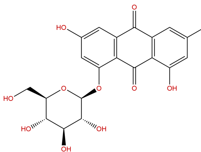 大黄素-8-β-D-吡喃葡萄糖苷 CAS: 23313-21-5 中药对照品 标准品