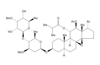 11-O-异丁酰基-12-O-乙酰基通关藤甘元B-3-O-茯苓二