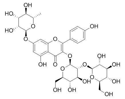 山柰酚-3-槐二糖-7-鼠李糖苷 CAS：93098-79-4 中药对照品标准品