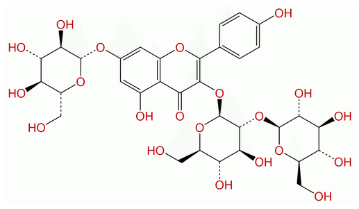 山柰酚-3-O-槐二糖-7-O-葡萄糖苷CAS:55136-76-0 中药对照品标准品