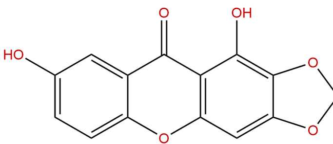 1,7-二羟基-2,3-亚甲二氧基山酮 CAS：183210-63-1 中药对照品
