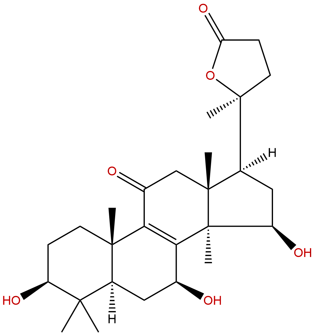 3β,7β,15β-三羟基-11-羰基-羊毛甾烷-8-烯-24→20内酯   1694587-1