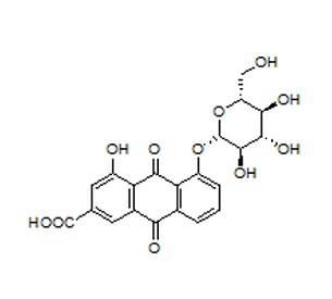 大黄酸-8-O-β-D-葡萄糖苷 CAS号：113443-70-2 对照品 标准品