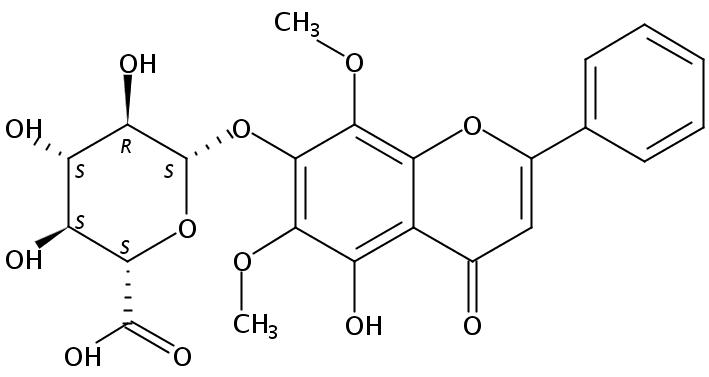 5,7-Dihydroxy-6,8-dimethoxyflavone-7-O-glucuronide｜ CAS No：164022-74-6