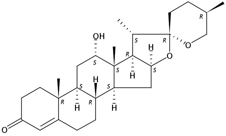 (25R)-12α-Hydroxyspirost-4-en-3-one｜ CAS No：50888-50-1中药对照品
