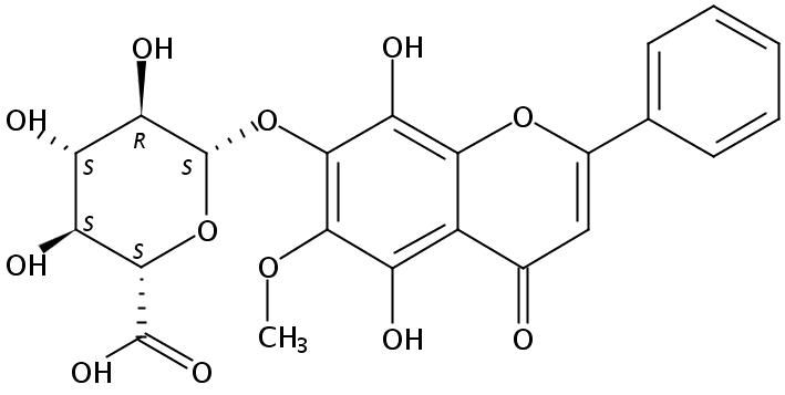 5,8-Dihydroxy-6,-methoxyflavone-7-O-glucuronide｜ CAS No：164022-76-8