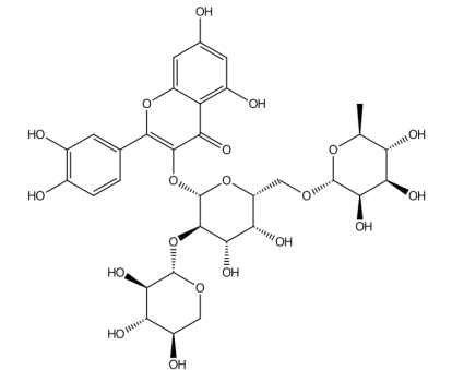 槲皮素-3-O-β-D-木糖（1-2）-[α-L-鼠李糖-(1-6)]-β-D-半乳糖苷