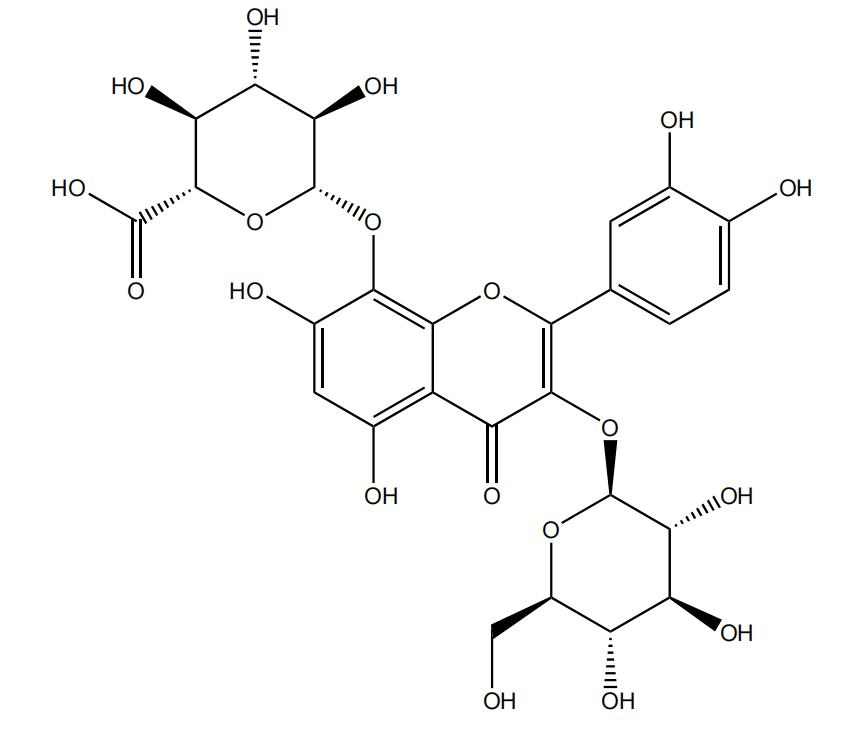 棉花皮素-3-O-β-D-葡萄糖-8-O-β-D-葡萄糖醛酸苷丨CAS 135010-45-6